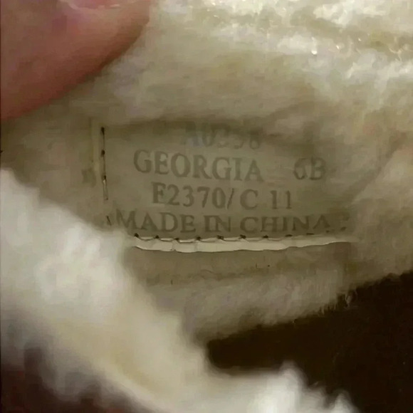 Coach Sherpa Lined Heeled Brown Studded Mules Sandal Size 6 - Picture 9 of 9